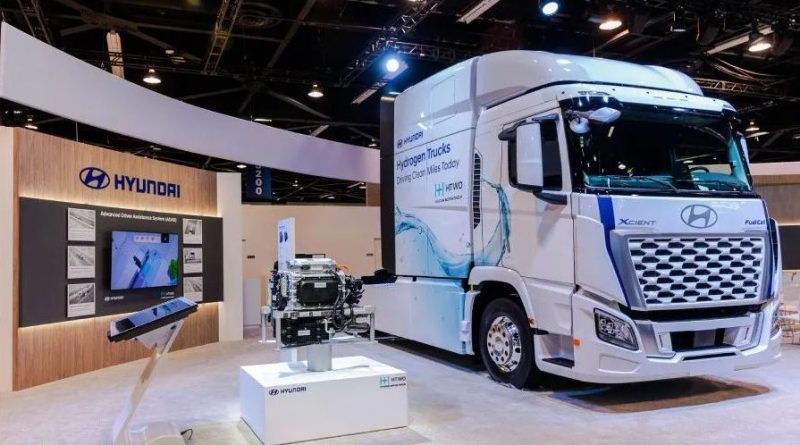 A hidrógeno en Uruguay: Hyundai presentó primera flota de camiones XCIENT