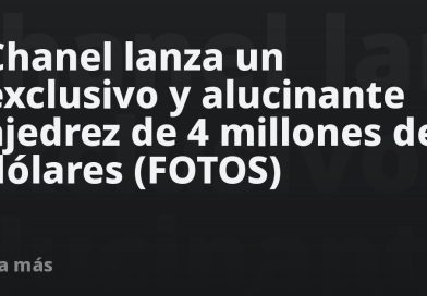 Chanel lanza un exclusivo y alucinante ajedrez de 4 millones de dólares (FOTOS)