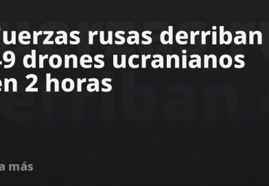 Fuerzas rusas derriban 49 drones ucranianos en 2 horas