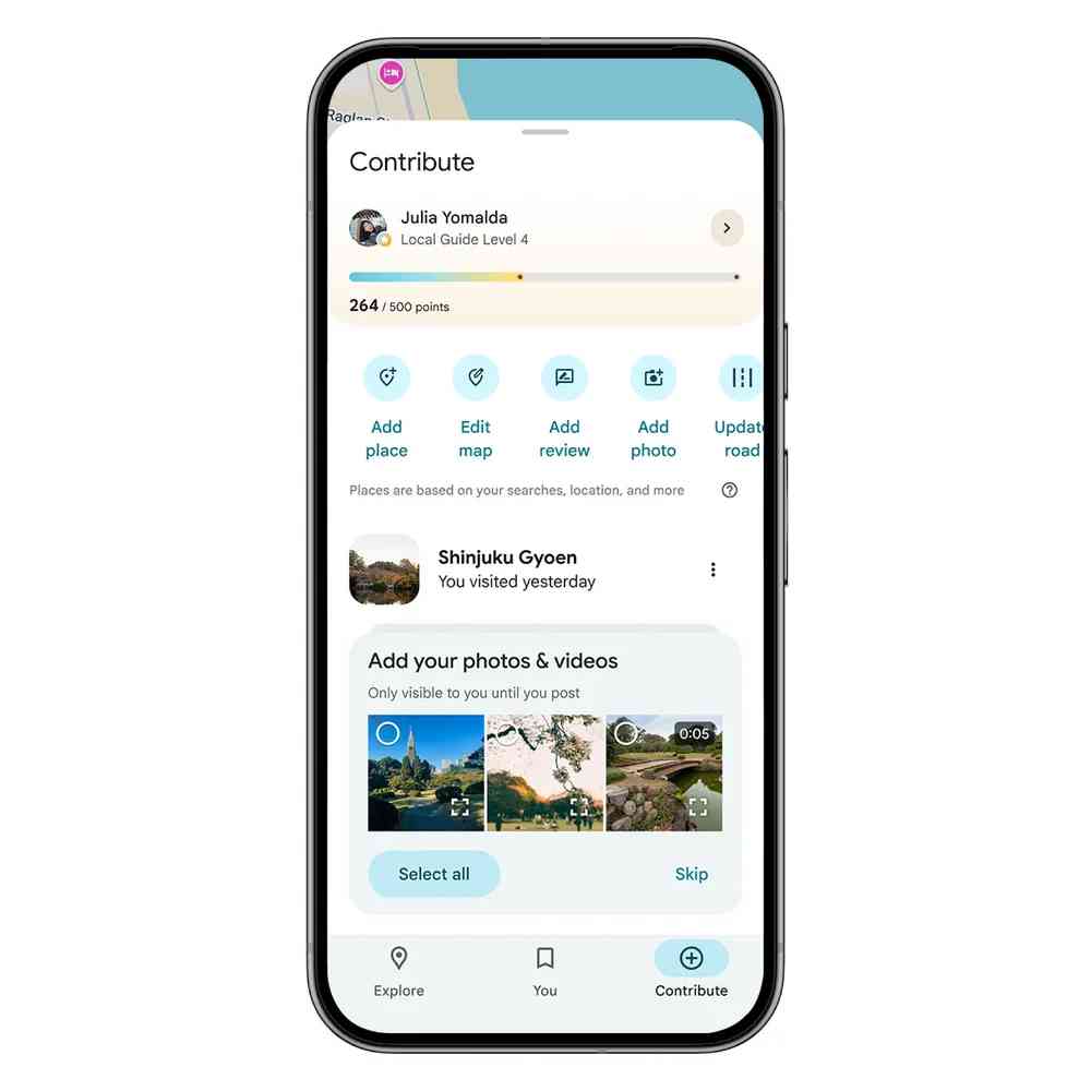 Novedades de Google Maps