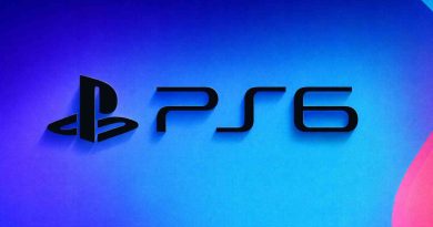 Logo futurista de PlayStation 6 en gradiente