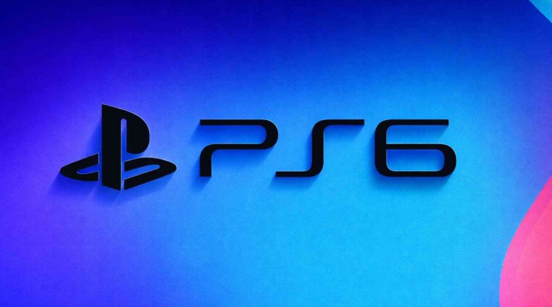 Logo futurista de PlayStation 6 en gradiente