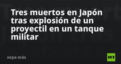 Tres muertos en Japón tras explosión de un proyectil en un tanque militar
