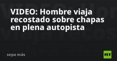 VIDEO: Hombre viaja recostado sobre chapas en plena autopista