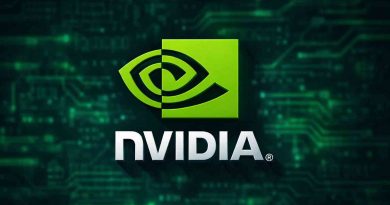 Logo de NVIDIA sobre fondo digital