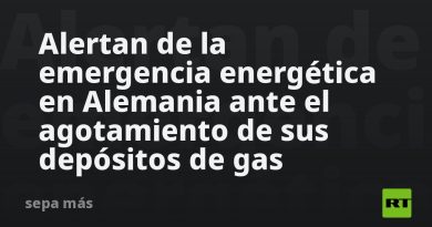 Alertan de la emergencia energética en Alemania ante el agotamiento de sus depósitos de gas