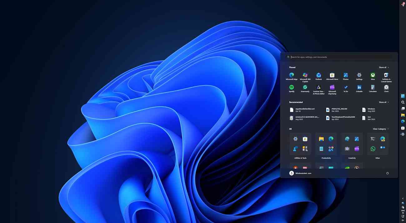Barra de tareas móvil en Windows 11