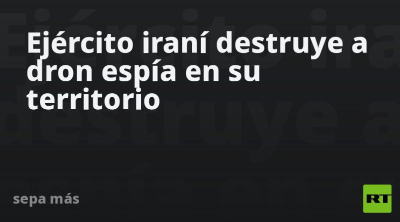 Ejército iraní anuncia la destrucción de dron espía en su territorio