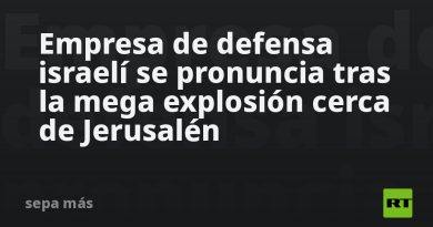 Empresa de defensa israelí se pronuncia tras la mega explosión cerca de Jerusalén