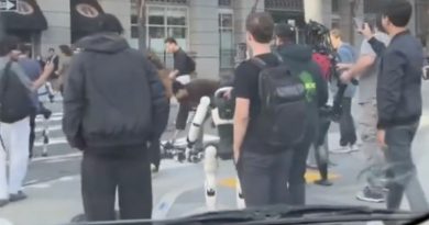 Escena surrealista con robots humanoides en plena calle en EE.UU. (VIDEO)