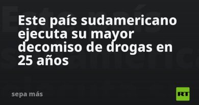 Este país sudamericano ejecuta su mayor decomiso de drogas en 25 años