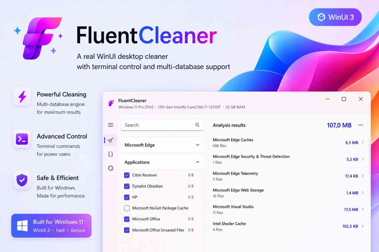 FluentCleaner llega a Windows 11