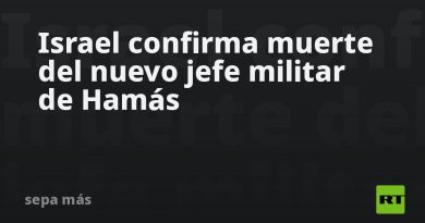 Israel confirma muerte del nuevo jefe militar de Hamás