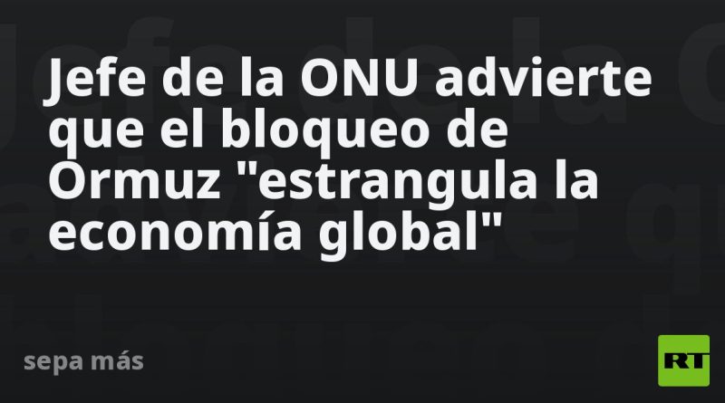 Jefe de la ONU advierte que el bloqueo de Ormuz "estrangula la economía global"