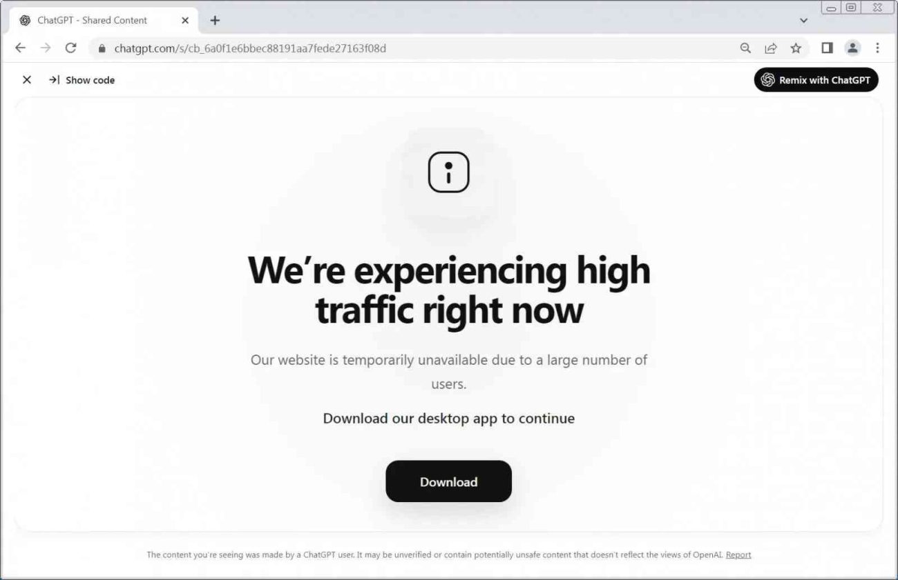 LLMShare convierte ChatGPT en cebo para malware
