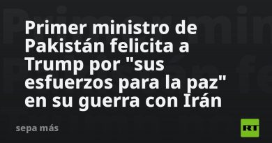 Primer ministro de Pakistán felicita a Trump por "sus esfuerzos para la paz" en su guerra con Irán