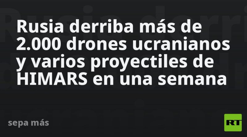 Rusia derriba más de 2.000 drones ucranianos y varios proyectiles de HIMARS en una semana