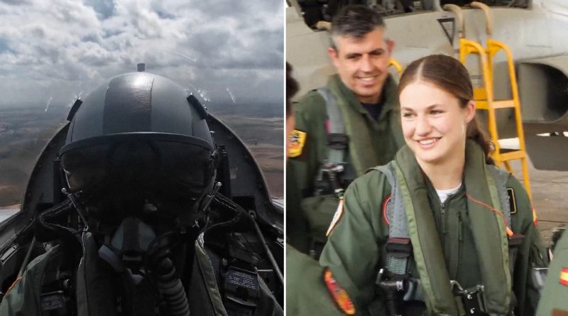 VIDEO: La princesa Leonor de España pilota un avión de combate