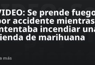 VIDEO: Se prende fuego por accidente mientras intentaba incendiar una tienda de marihuana