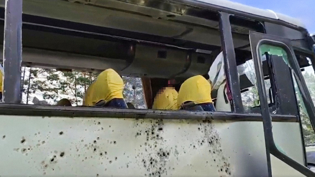 Primeras imágenes del autobús del equipo deportivo infantil atacado por Kiev (VIDEO)
