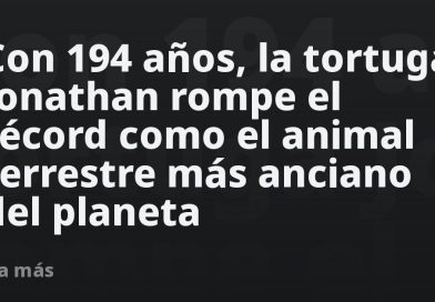 Con 194 años, la tortuga Jonathan rompe el récord como el animal terrestre más anciano del planeta