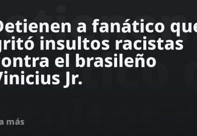 Detienen a fanático que gritó insultos racistas contra el brasileño Vinicius Jr.