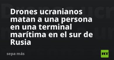 Drones ucranianos matan a una persona en una terminal marítima en el sur de Rusia