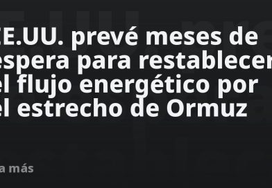 EE.UU. prevé meses de espera para restablecer el flujo energético por el estrecho de Ormuz