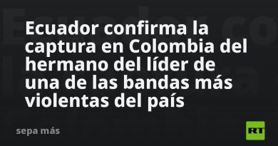 Ecuador confirma la captura en Colombia del hermano del líder de una de las bandas más violentas del país