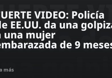 FUERTE VIDEO: Policía de EE.UU. da una golpiza a una mujer embarazada de 9 meses