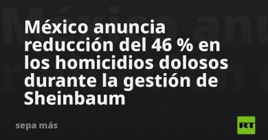 México anuncia reducción del 46 % en los homicidios dolosos durante la gestión de Sheinbaum