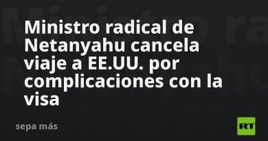 Ministro radical de Netanyahu cancela viaje a EE.UU. por complicaciones con la visa