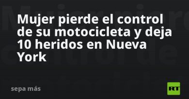 Mujer pierde el control de su motocicleta y deja 10 heridos en Nueva York