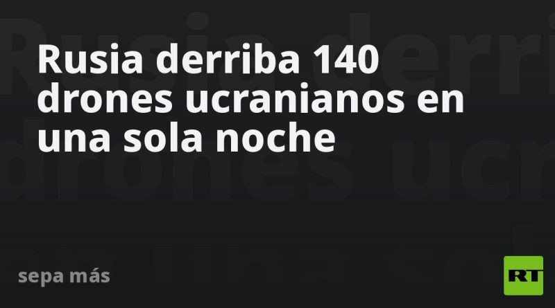 Rusia derriba 140 drones ucranianos en una sola noche