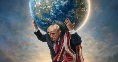 Trump publica una imagen en la que aparece representado como Atlas sosteniendo la Tierra