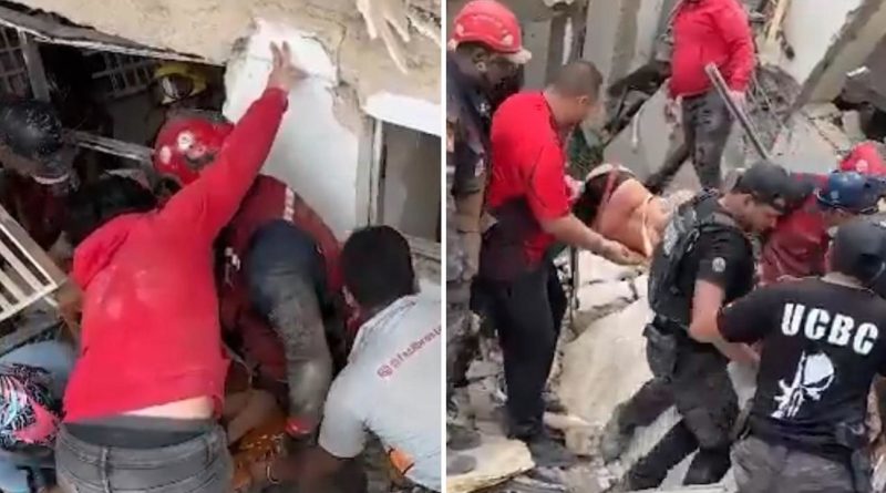 VIDEO: El conmovedor rescate de una niña tras varias horas bajo los escombros de un edificio