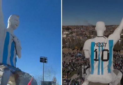 VIDEO: Inauguran la estatua de Messi más alta del mundo en Argentina