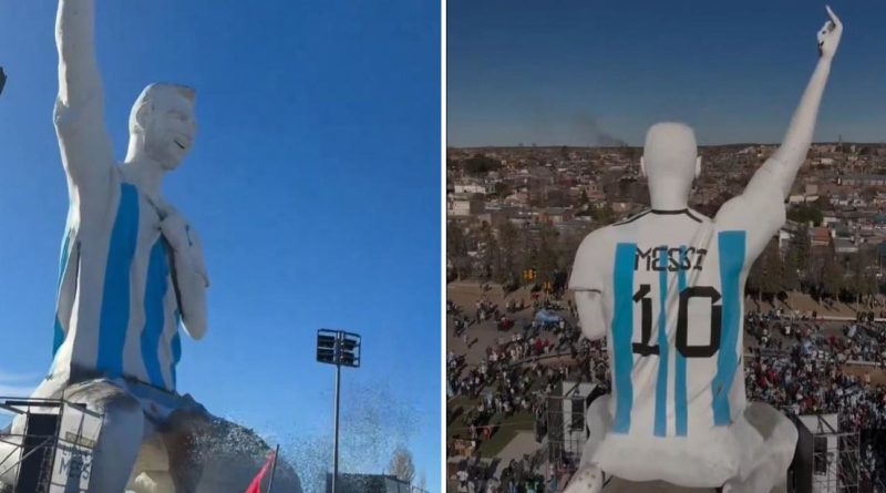 VIDEO: Inauguran la estatua de Messi más alta del mundo en Argentina