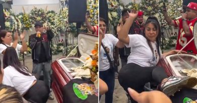 VIDEO: Mujer despide a su difunto esposo al ritmo de reguetón