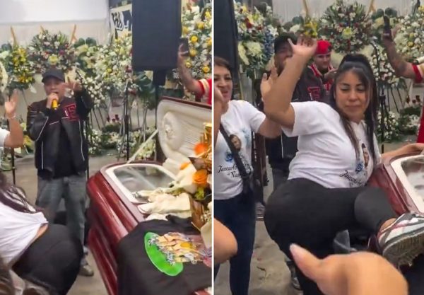 VIDEO: Mujer despide a su difunto esposo al ritmo de reguetón