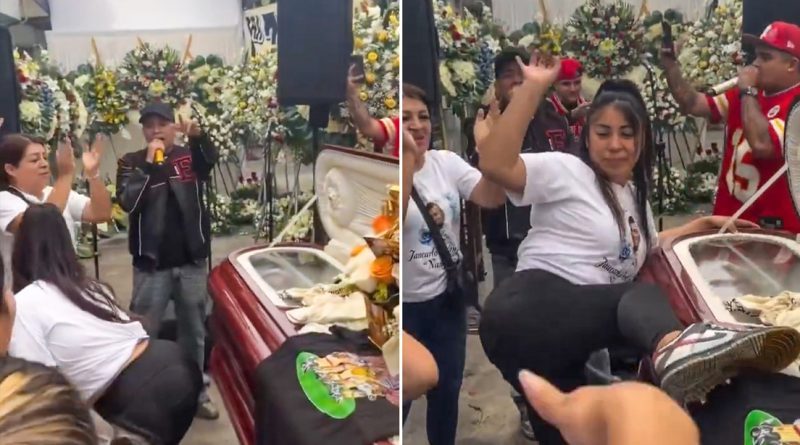 VIDEO: Mujer despide a su difunto esposo al ritmo de reguetón