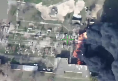 VIDEO: Un ataque de drones hace saltar por los aires una instalación de energía al este de Kiev