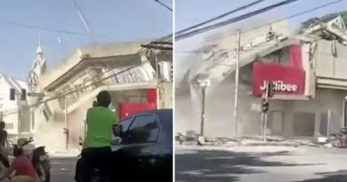 VIDEO: Un edificio se derrumba en Filipinas por un fuerte terremoto