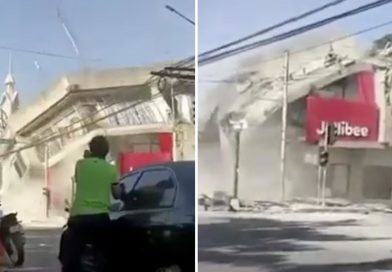 VIDEO: Un edificio se derrumba en Filipinas por un fuerte terremoto