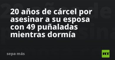 20 años de cárcel por asesinar a su esposa con 49 puñaladas mientras dormía