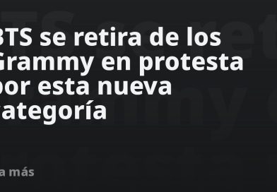 BTS se retira de los Grammy en protesta por esta nueva categoría