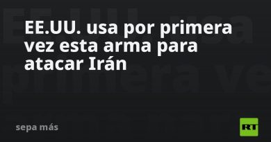 EE.UU. usa por primera vez esta arma para atacar Irán