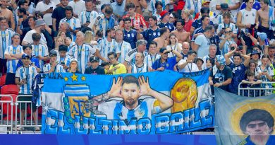 Fan chino celebra un gol de Argentina y recibe insultos racistas de un aficionado albiceleste