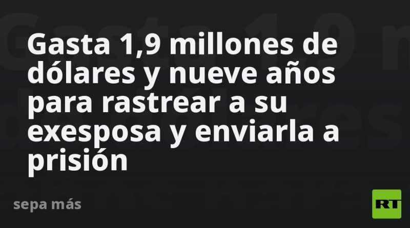 Gasta 1,9 millones de dólares y nueve años para rastrear a su exesposa y enviarla a prisión
