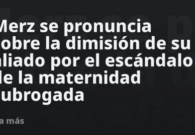 Merz se pronuncia sobre la dimisión de su aliado por el escándalo de la maternidad subrogada